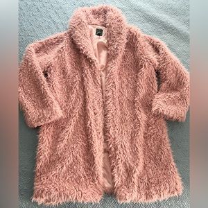 Wild Fable Pink Faux Fur Coat, size XL, like new.